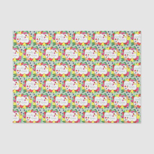 Verjaardag lokale boerenmarkt tissuepapier (Voorkant)