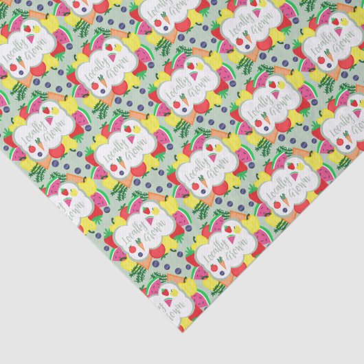 Verjaardag lokale boerenmarkt tissuepapier (Detail)