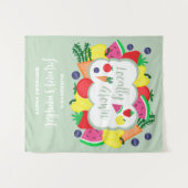 Verjaardag lokale boerenmarkt wandkleed (Voorkant (horizontaal))