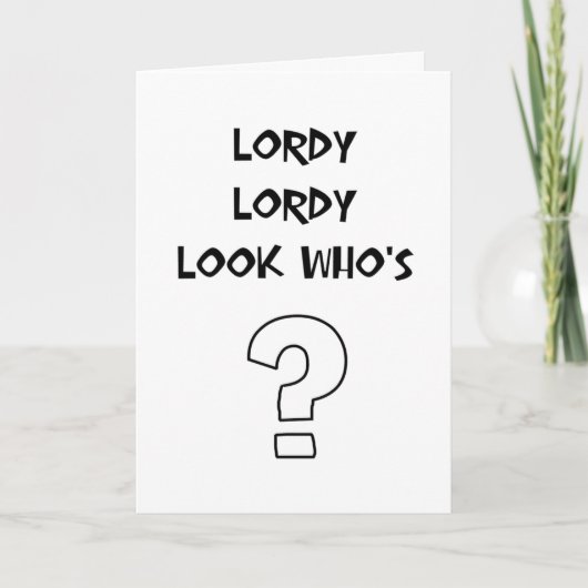 Verjaardag Lordy Kaart (Voorkant)