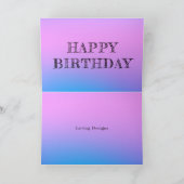 Verjaardag Lotus Roze Blauw Rustig Motivatie Kaart (Binnen)