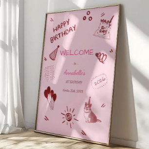 Verjaardag Love Dog 1 – Cute Puppy, Ballonnen Poster