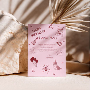 Verjaardag Love Dog 1 jaar – Cute Puppy, Ballonnen Bedankkaart