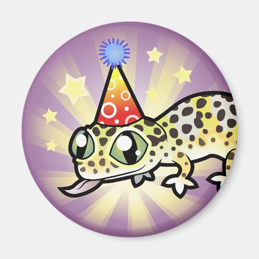 Verjaardag Luipaardgekko Magneet (Voorkant)