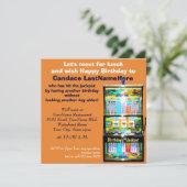 Verjaardag Luncheon Slot Machine Jackpot Kaart (Staand voorkant)