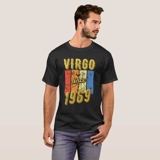 Verjaardag Maagd 1969 sterrenbeeld T-shirt (Voorkant volledig)