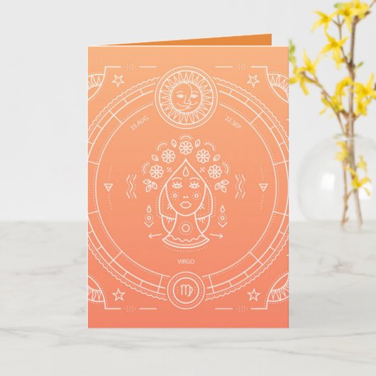 Verjaardag Maagd Kaart (Gele Bloem)