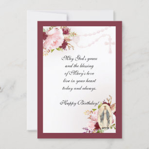  Verjaardag Maagd Maria Heilige Rozenkrans Kaart