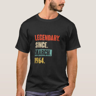 Verjaardag Maart 59e Decoratie 59 Jaar Oud Vintag T-shirt