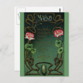 Verjaardag maart met Lotus & Bloodstone Briefkaart (Voorkant / Achterkant)