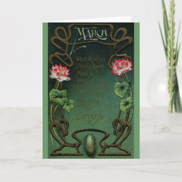 Verjaardag maart met Lotus & Bloodstone Kaart