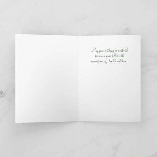 Verjaardag maart narcis tuin met Sky Bokeh Kaart (Binnen)