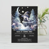 Verjaardag Magic Girl Wizard Kaart (Staand voorkant)