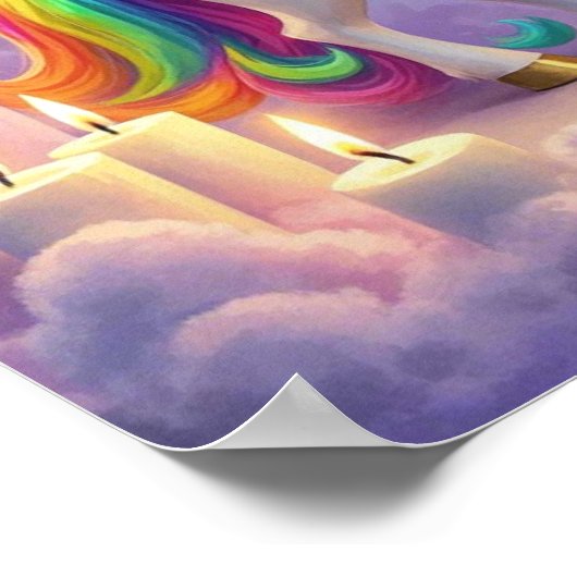 Verjaardag Magic poster Whimsical eenhoorn kinder (Hoek)