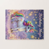 Verjaardag Magic poster Whimsical eenhoorn kinder Legpuzzel (Horizontaal)