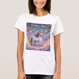 Verjaardag Magic poster Whimsical eenhoorn kinder  T-shirt