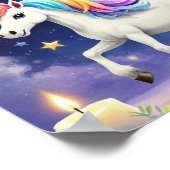 Verjaardag Magic poster Whimsical eenhoorn party a (Hoek)