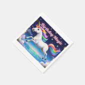Verjaardag Magic poster Whimsical eenhoorn party a Servet (Hoek)