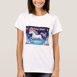 Verjaardag Magic poster Whimsical eenhoorn party a T-shirt