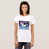 Verjaardag Magic poster Whimsical eenhoorn party a T-shirt (Voorkant volledig)