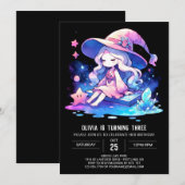 Verjaardag Magical Minimalist Wizard Kaart (Voorkant / Achterkant)