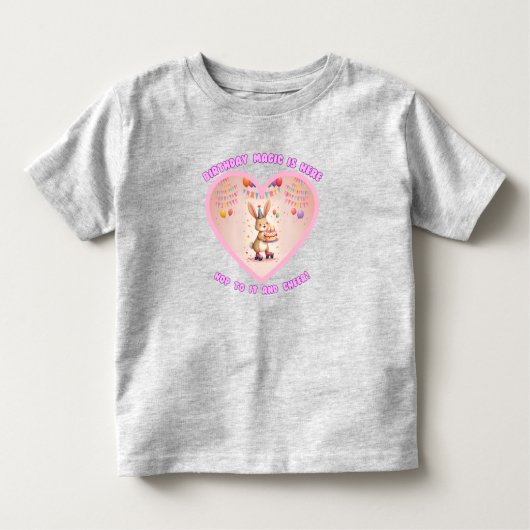 Verjaardag magie: Bunny op Roller Schaatsen Kinder Shirts (Voorkant)