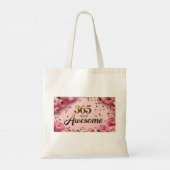 Verjaardag magische bloemen countdown shopping can tote bag (Achterkant)