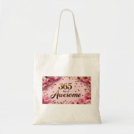 Verjaardag magische bloemen countdown shopping can tote bag