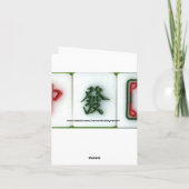 Verjaardag Mahjong-Dragons Kaart (Achterkant)