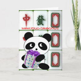 Verjaardag Mahjong-Dragons Kaart