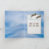 Verjaardag Mallard eenden met naam Kaart (Binnen)