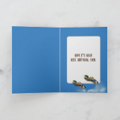 Verjaardag Mallard eenden op zonsopgang hemel Kaart (Binnen)