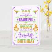 Verjaardag mama, 5 x 7 opvouwbare kaart (Gele Bloem)