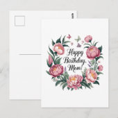 Verjaardag Mama Bloemstuk Briefkaart (Voorkant / Achterkant)