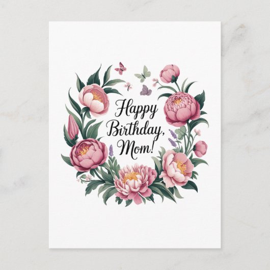 Verjaardag Mama Bloemstuk Briefkaart (Voorkant)