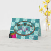 Verjaardag - Mama - Borduurwerk Kaart (Gele Bloem)