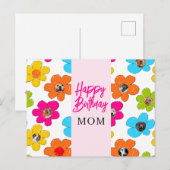 Verjaardag Mama Cute Bloem Honden Foto Collage Briefkaart (Voorkant / Achterkant)