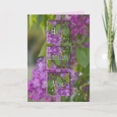 VERJAARDAG - MAMA - LAVENDEL LILACS KAART (Voorkant)