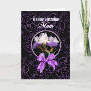 Verjaardag - Mama - Paarse Iris Kaart