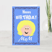 Verjaardag mama van zoon kaart (Voorkant)