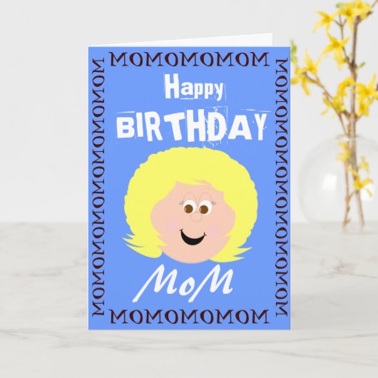 Verjaardag mama van zoon kaart (Gele Bloem)