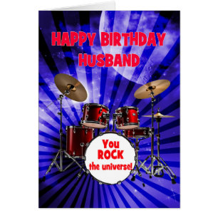 Verjaardag man Je rockt op de drums