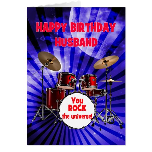 Verjaardag man Je rockt op de drums (Voorkant)