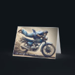 Verjaardag Man op Dirt Bike Kaart<br><div class="desc">Man op blote voeten op een crossmotor</div>