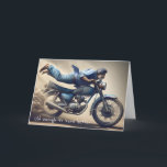 Verjaardag Man op Dirt Bike Kaart<br><div class="desc">Man op blote voeten op een crossmotor</div>