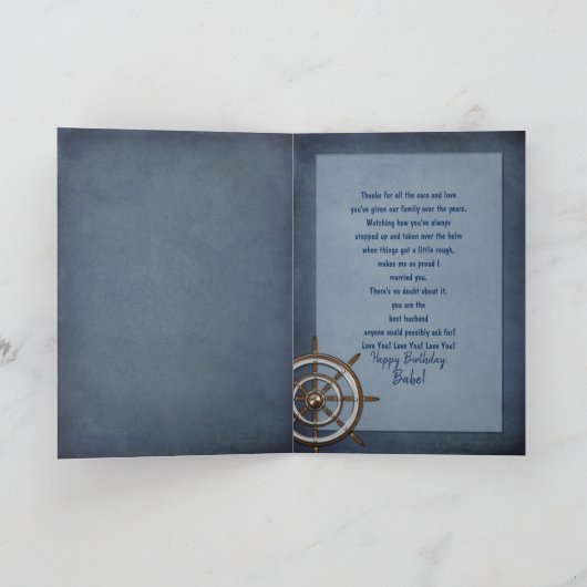 Verjaardag, man, scheepswiel, helm kaart (Binnen)