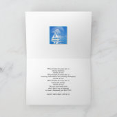 VERJAARDAG - MAN - ZEILBOOT - BLAUW ZEE KAART (Binnen)