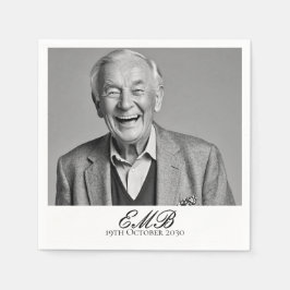 Verjaardag Mannelijk Stijlvolle Foto Zwart Wit Mon Servet