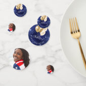 Verjaardag marine blauw glitter gouden ballonnen f confetti (Groep)