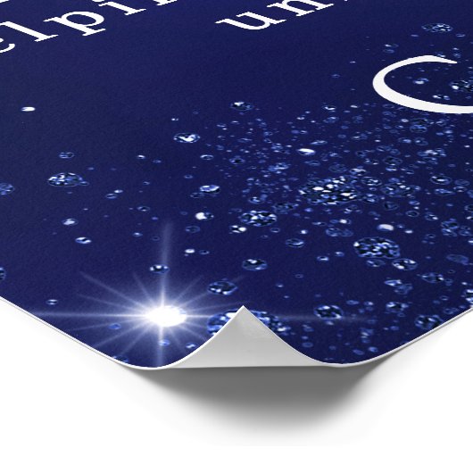 Verjaardag marine blauw goud ballonnen foto welkom poster (Hoek)